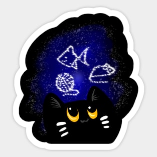 Kitty dreams Sticker